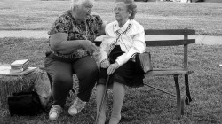 old women on bench